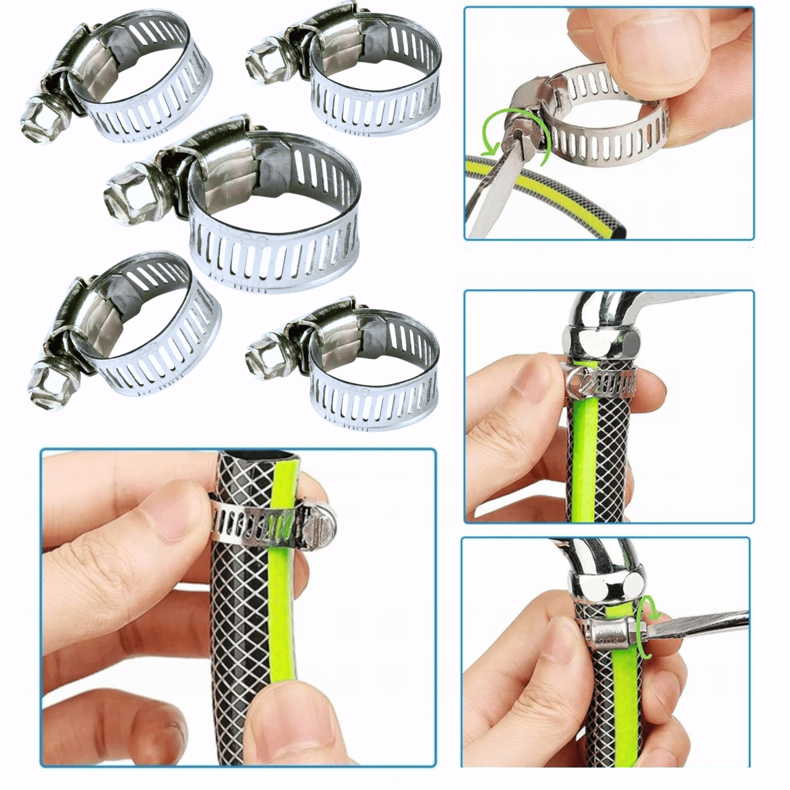 OPASKI ŚLIMAKOWE ZACISKOWE 8-18 mm CYBANTY 5 szt Marka Drel