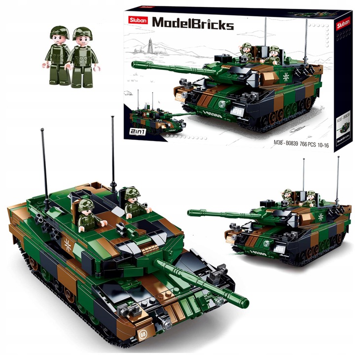 

Klocki Sluban Wojsko Czołg 2W1 Leopard 2A5 766 El