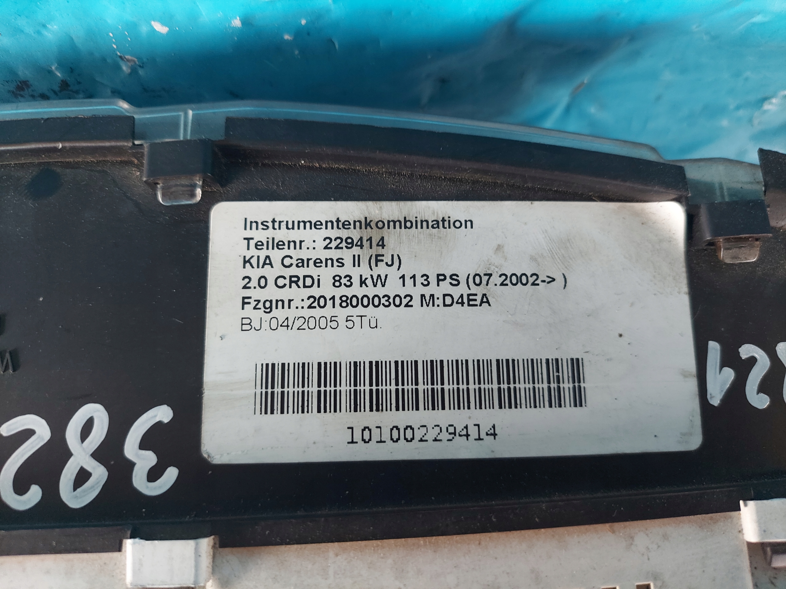 dials clock KIA CARENS II 2.0 CRDI 200399400K
