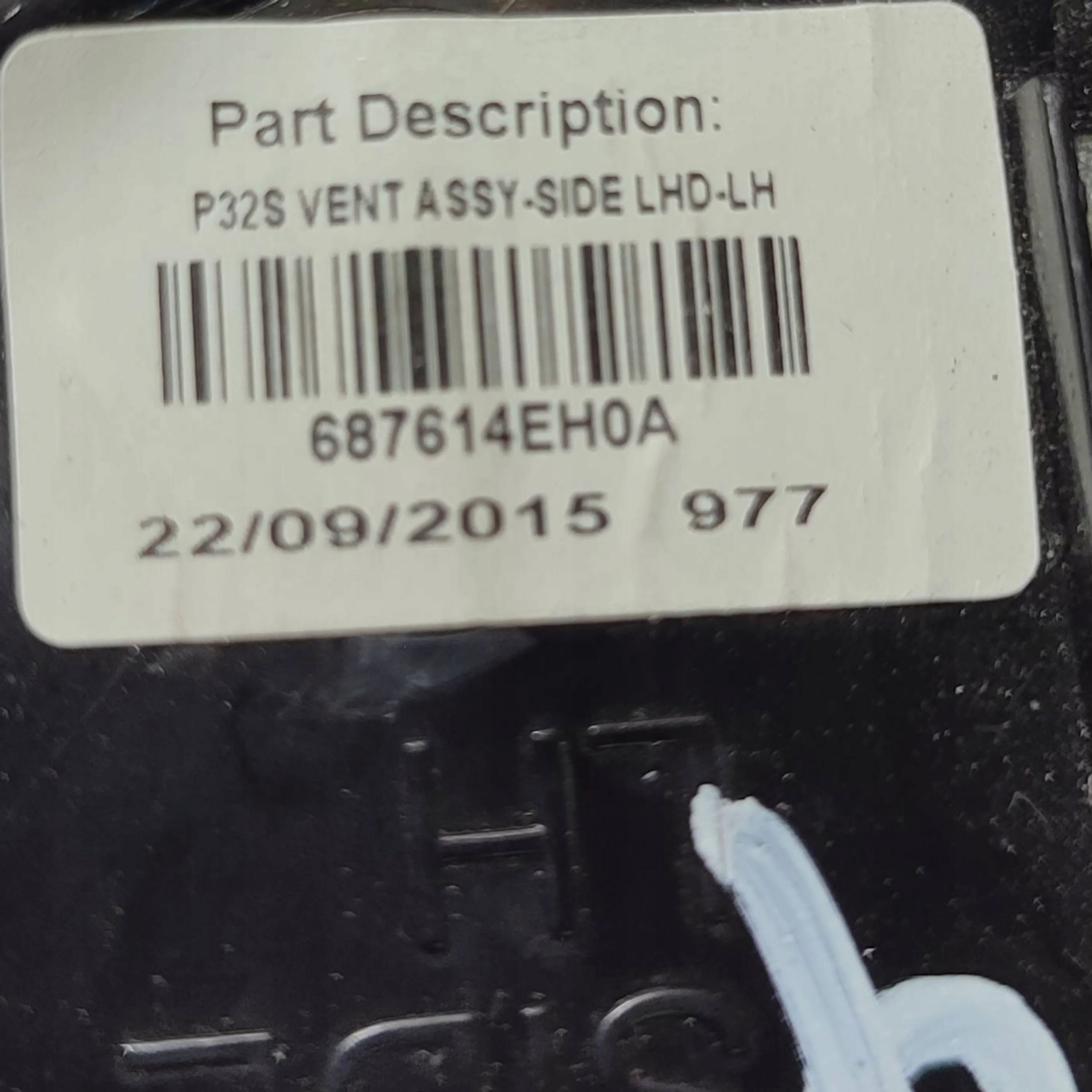 Nissan Qashqai 16r 1.5dci left side grid air conditioning devices