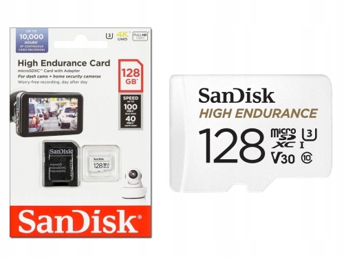 

Karta microSD 128Gb Sandisk High Endurance do Cctv