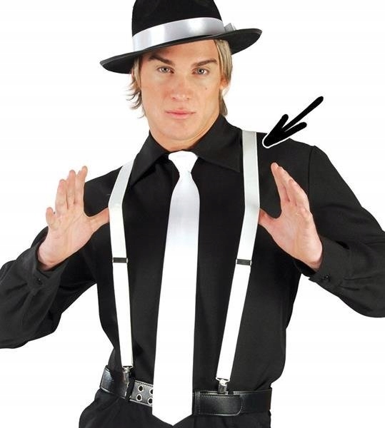 SZELKI BIAŁE GANGSTERSKIE GANGSTER CHARLIE CHAPLIN