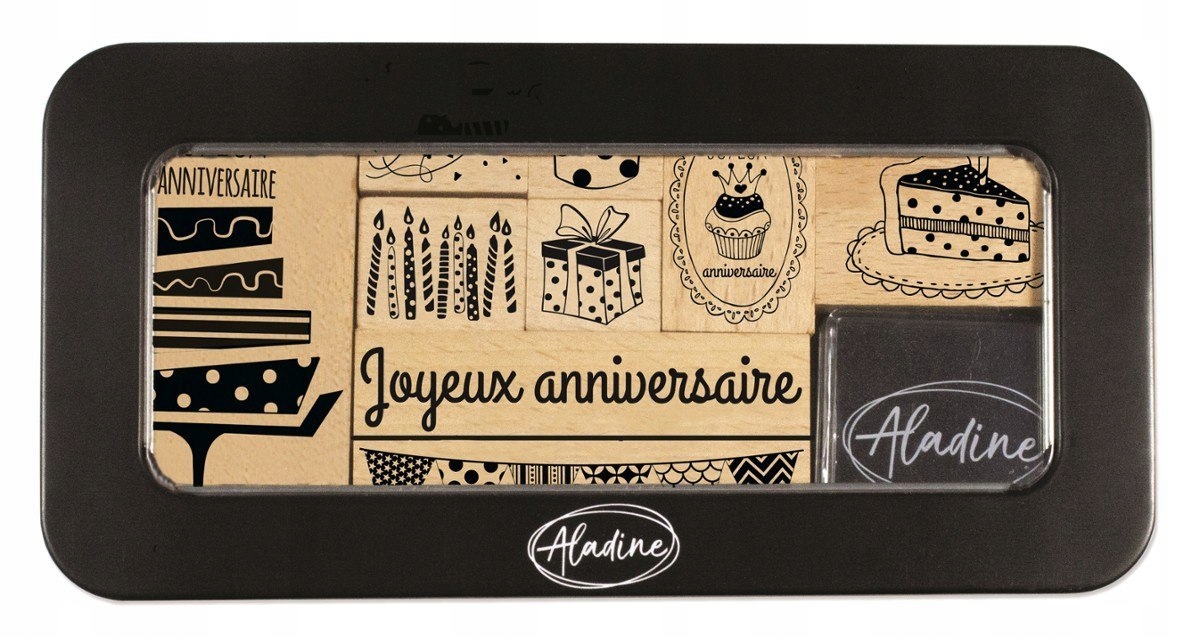 Razítka v krabičce Narozeniny