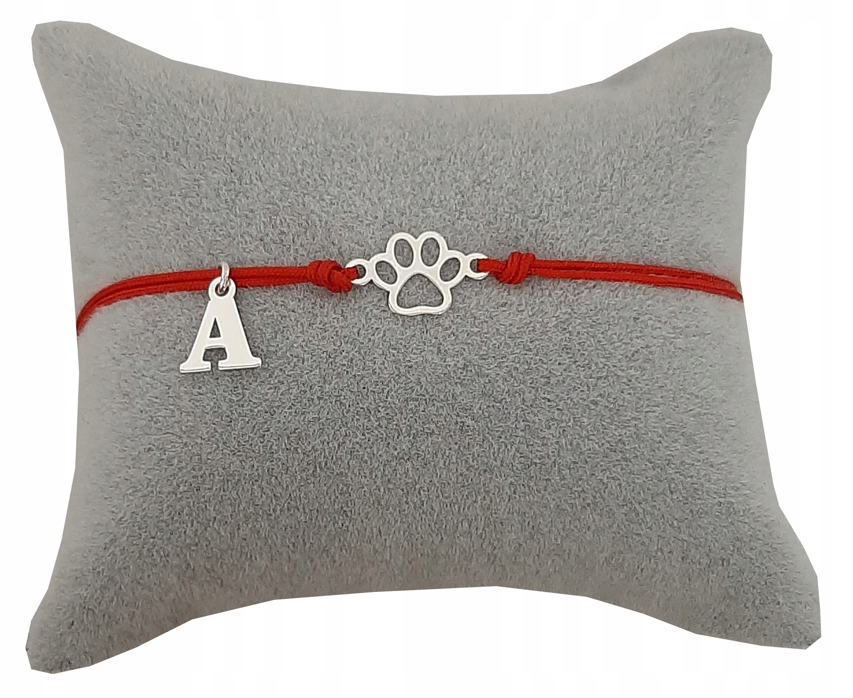 

Bransoletka sznurkowa Łapka Literka Srebro 925