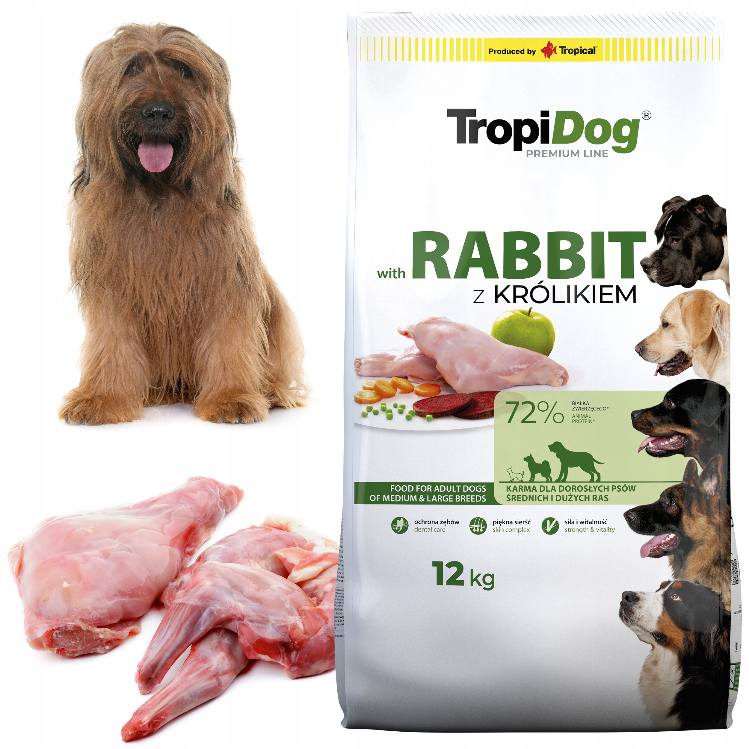 Tropidog Premium Adult Medium Large Rabbit 12kg karma dla psa z królikiem