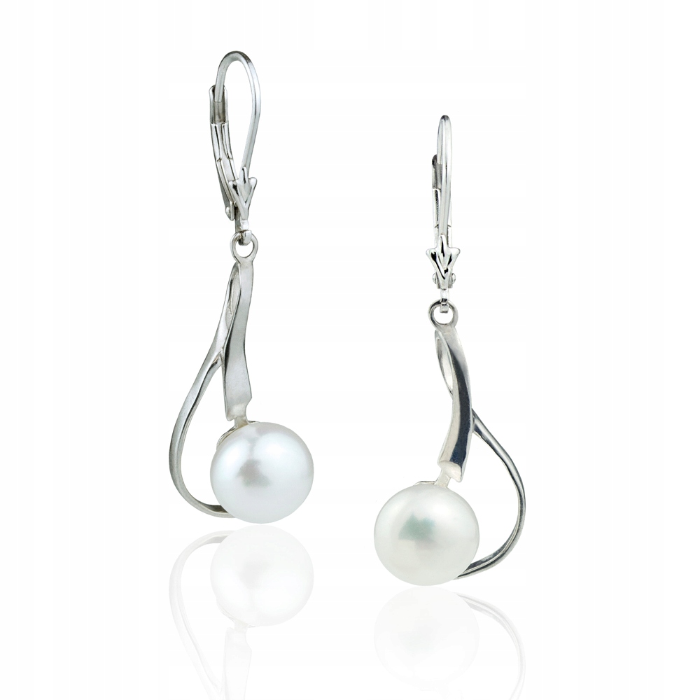 Orientální Dlouhé Stříbrné Náušnice S Perlami