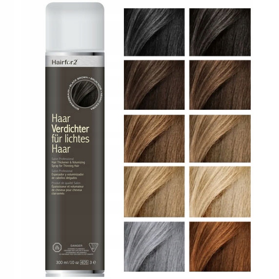 HairFor2 300ml Mikrowłókna w Sprayu do Zagęszczania Włosów