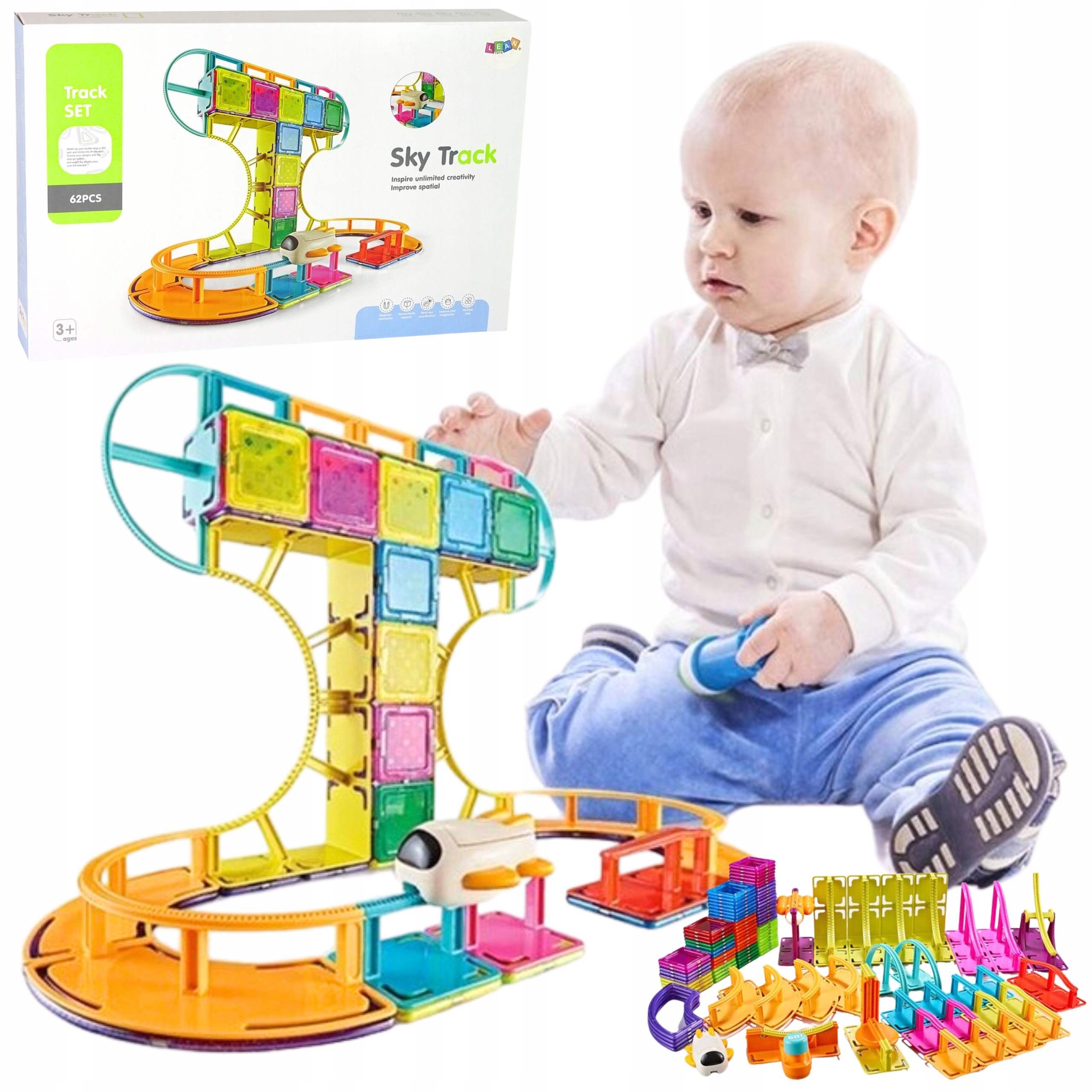 MAGNETYCZNE KLOCKI KONSTRUKCYNE TOR XXL