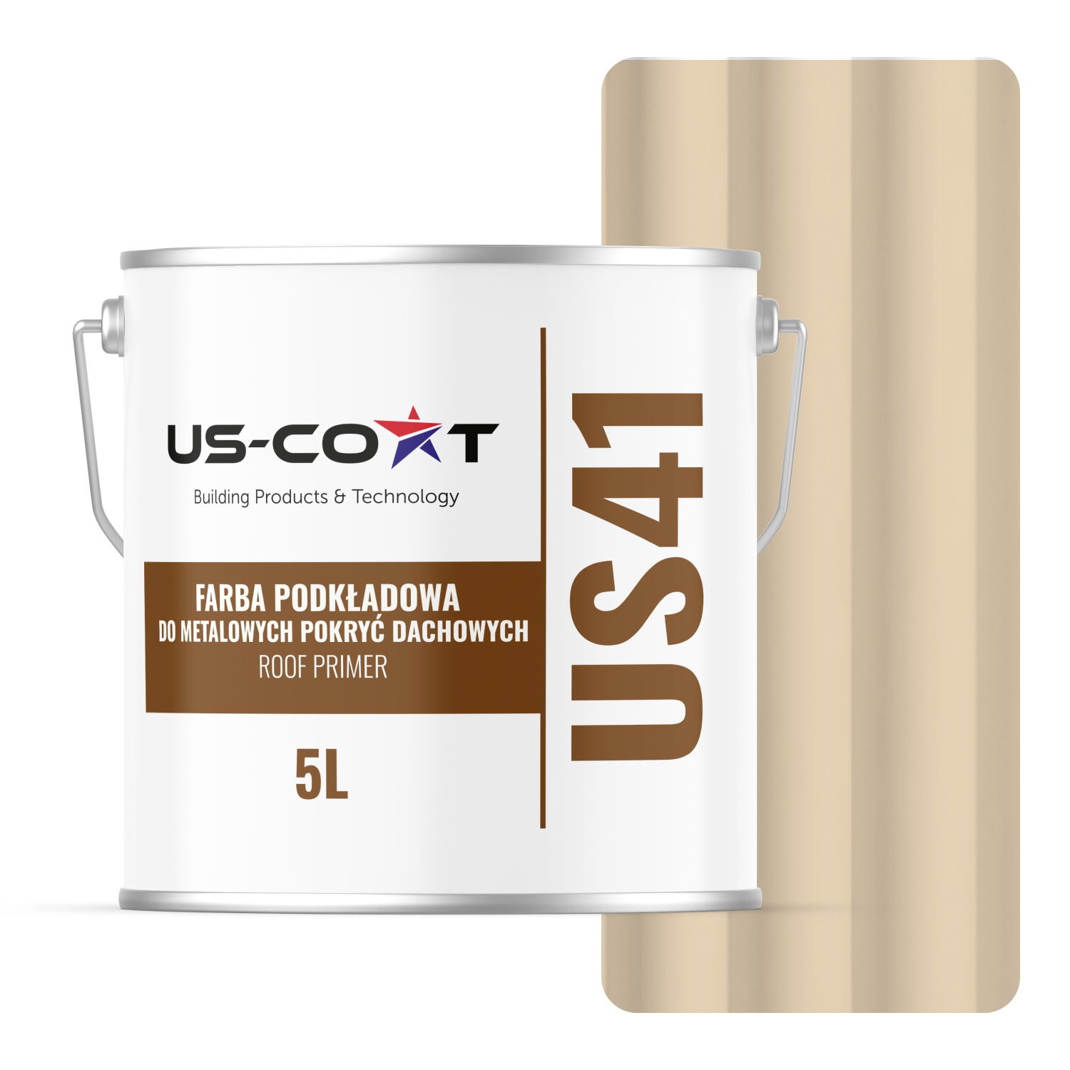 Základná Farba Na Kovové Strechy A Krytiny Krémovo-béžová RAL1015 5L Matná