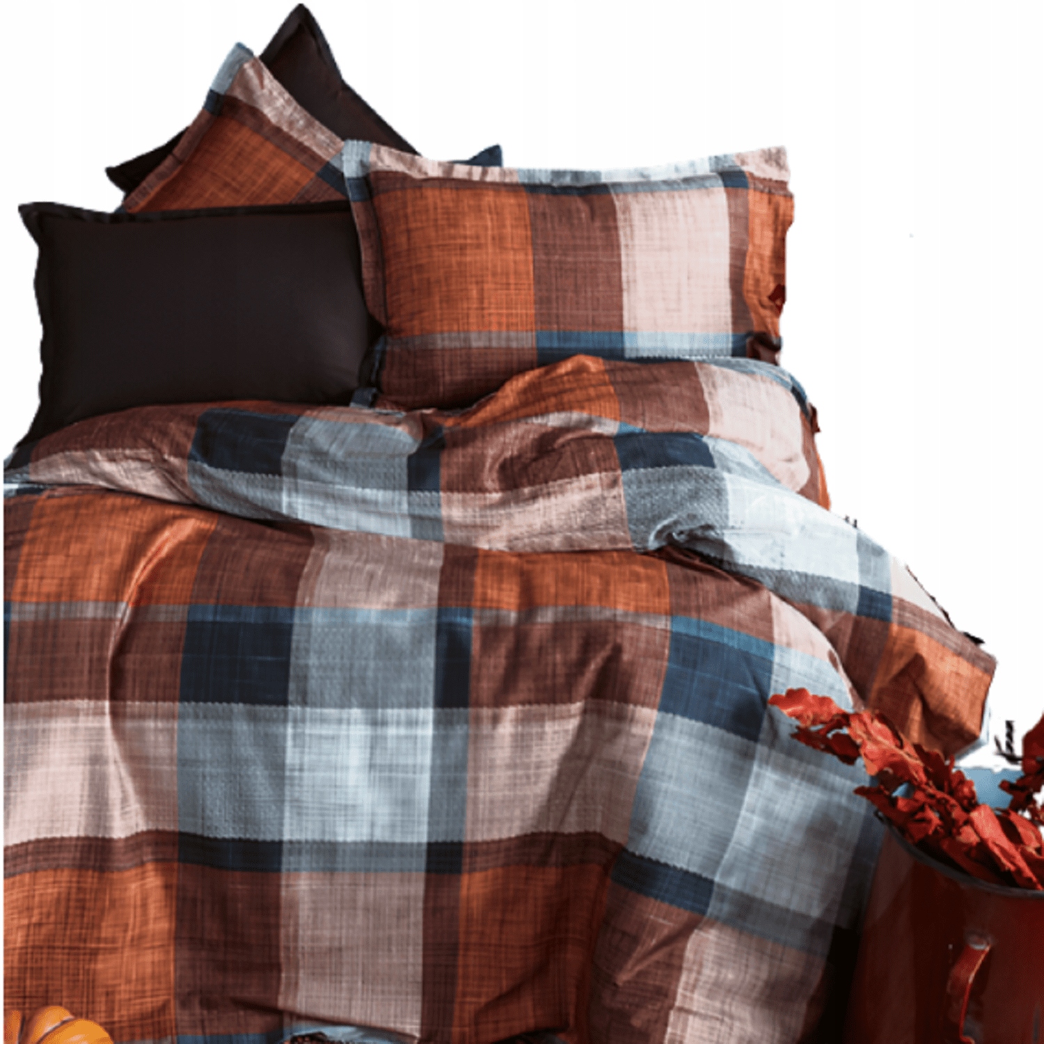 Saténové obliečky Dunloe Cinnamon 200x220 4*50x70