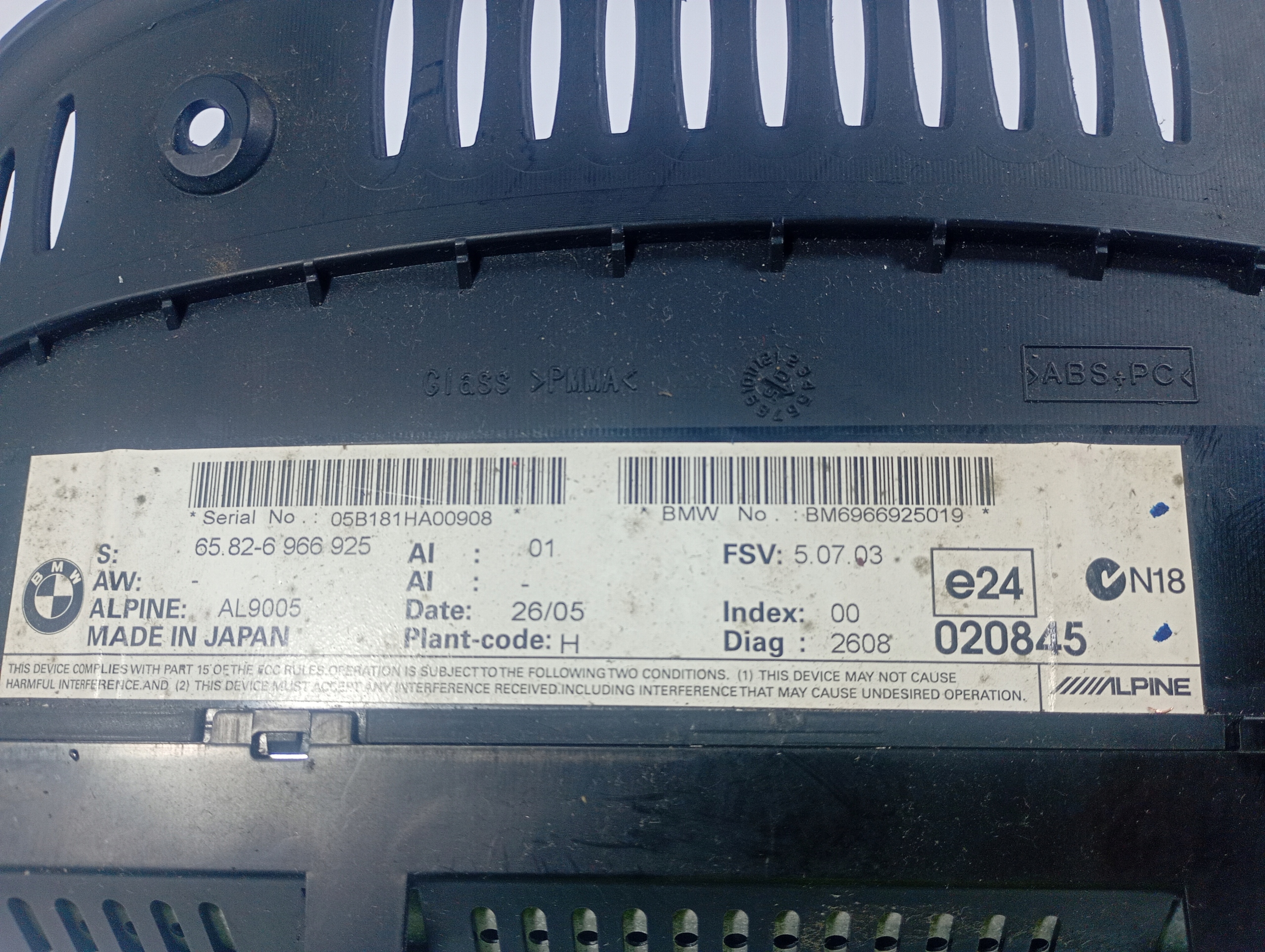 BMW E90 05-11 EKRAN display OE 6966925019
