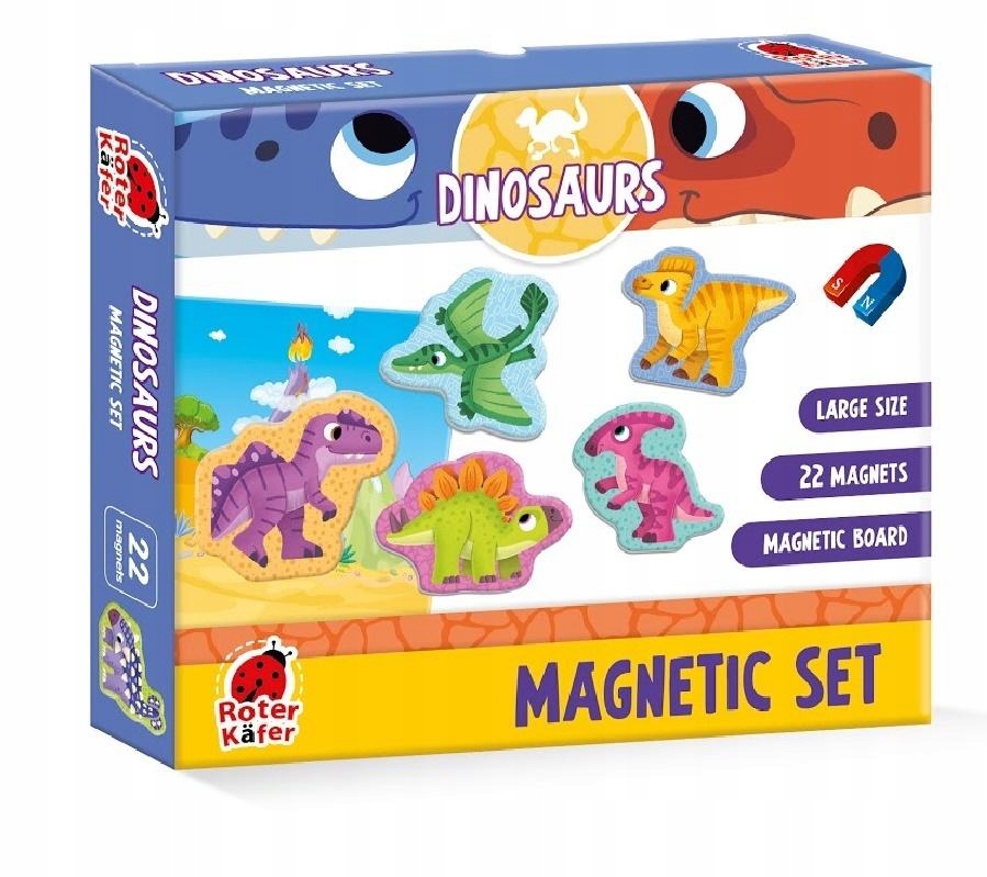 Zestaw magnetyczny DINOZAURY Magnesy Roter Kafer