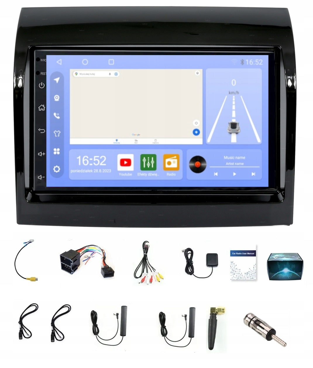 Rádio Gps Usb Wifi Fiat Ducato 2011-2022 Android Bt 8/256GB Modem Sim