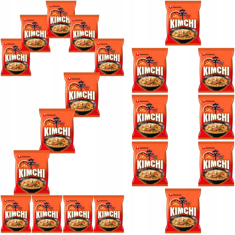 Levně 20 x Korejská instantní polévka KimChi Ramen Ramyun 120 g Nong Shim