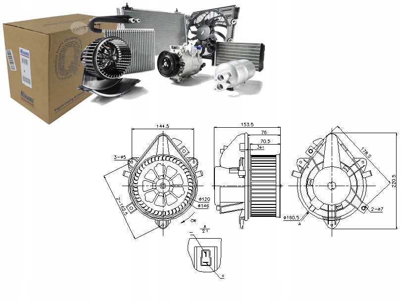 Nissens Ventilátor Ventilátoru 46722948 46770802 4677