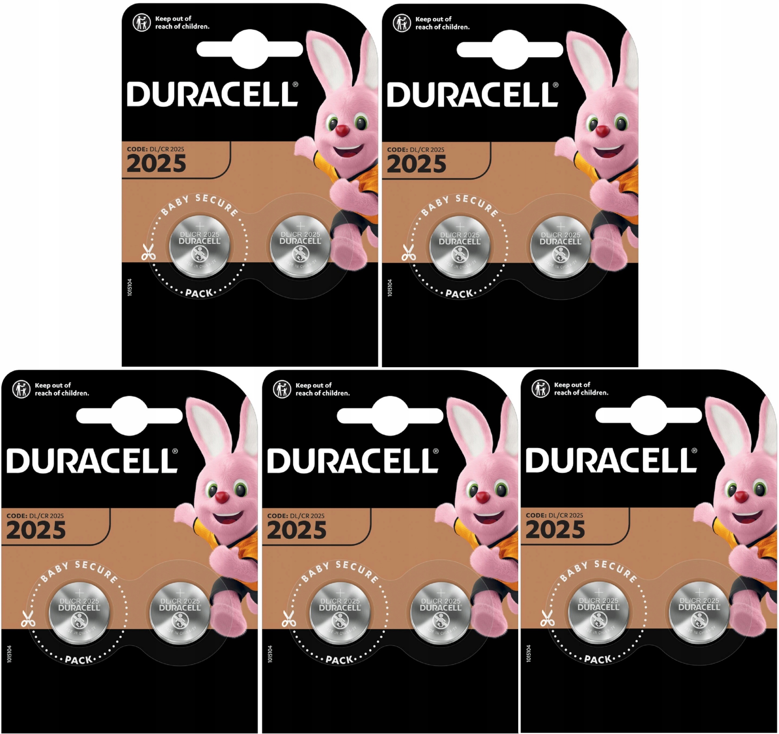 10x Bateria Baterie Litowa Duracell CR2025 DL 2025 DL2025