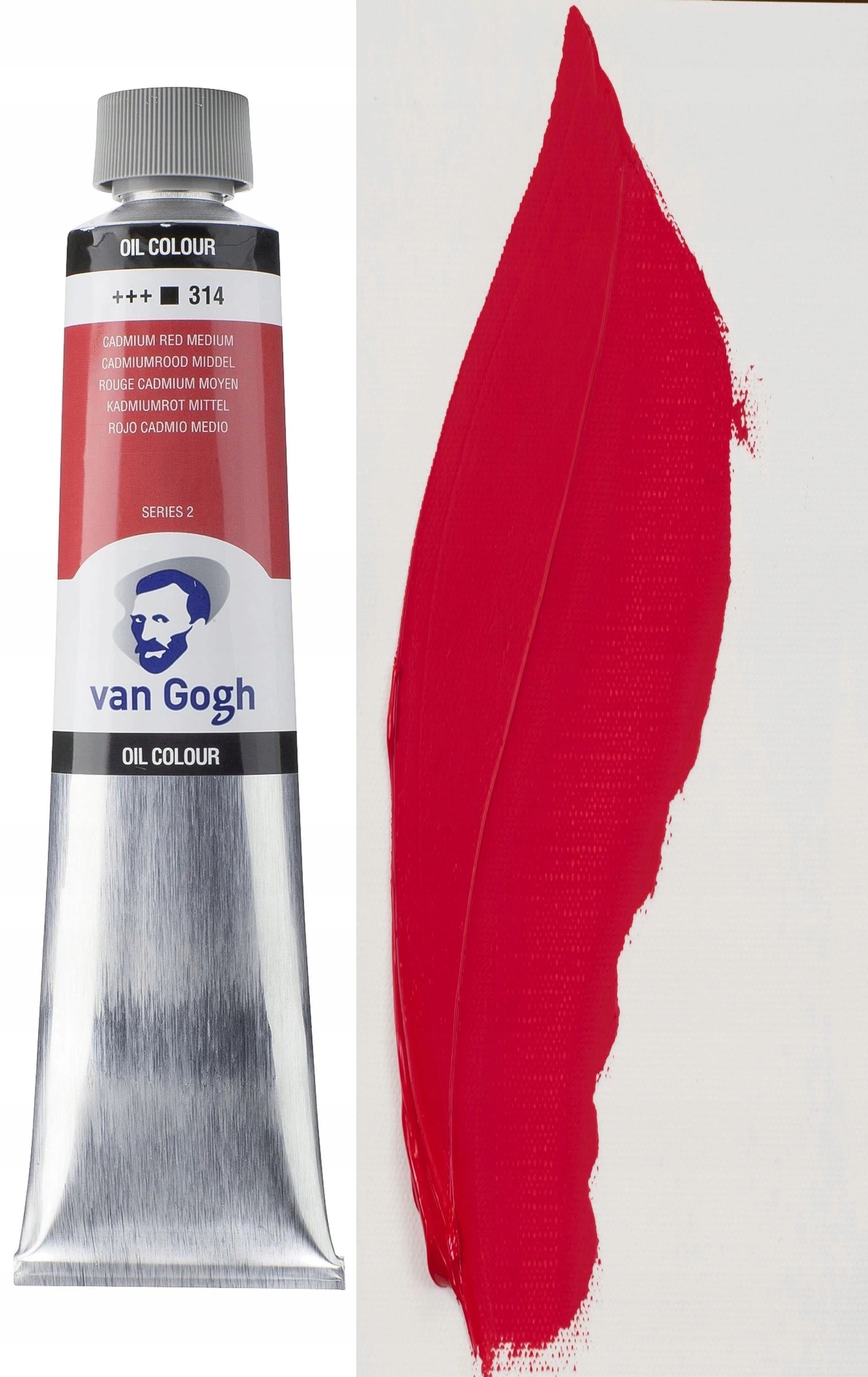 Barva olejová Talens Van Gogh Červená Kadmiová Střední 200 ml. č. 314