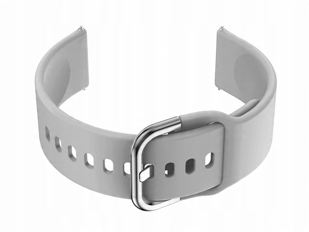 

Pasek gumowy do smartwatch 18mm szary/srebrny