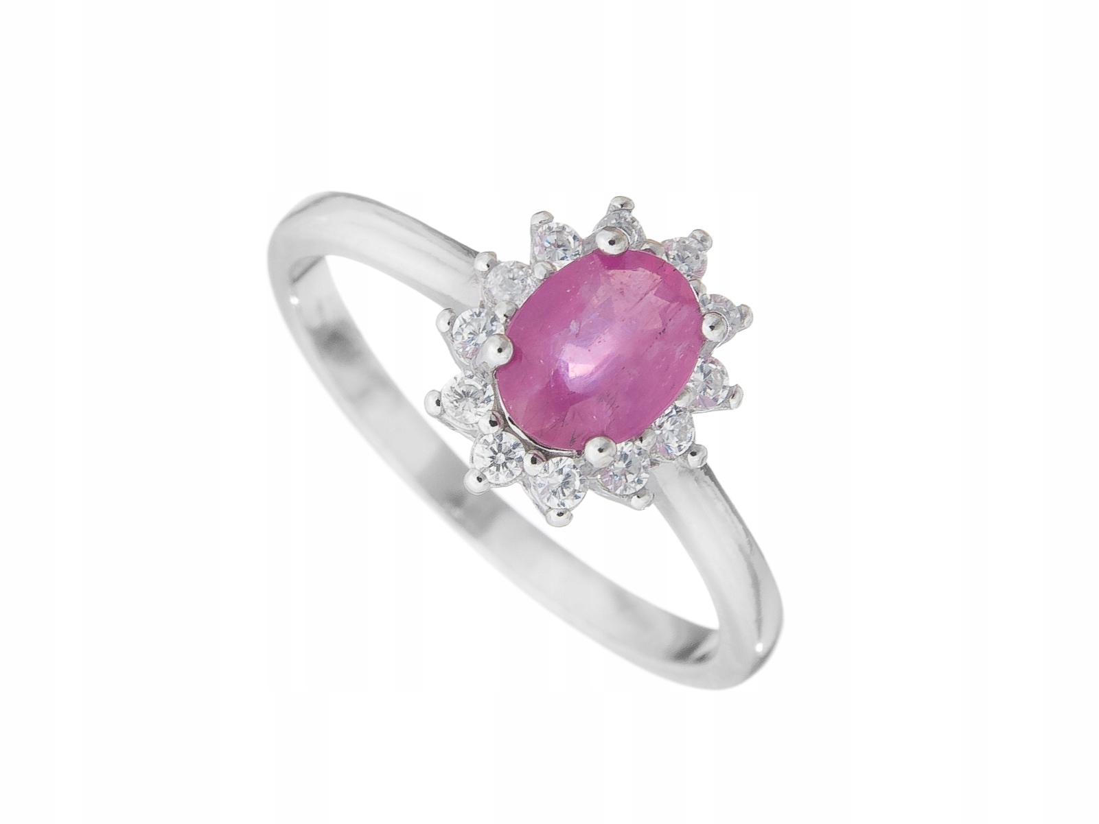 Stříbrný Prstýnek Prsten Vel Rubín Přírodní