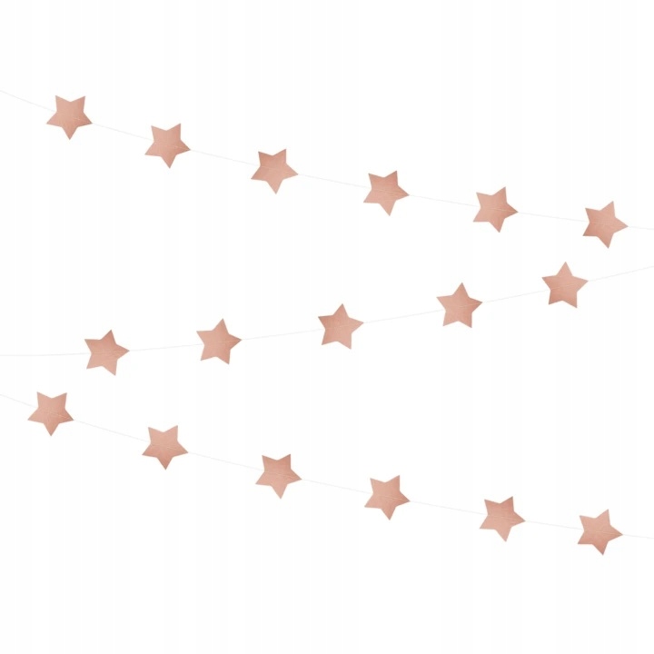 

Girlanda Rose Gold Gwiazdki połyskujące Gr9