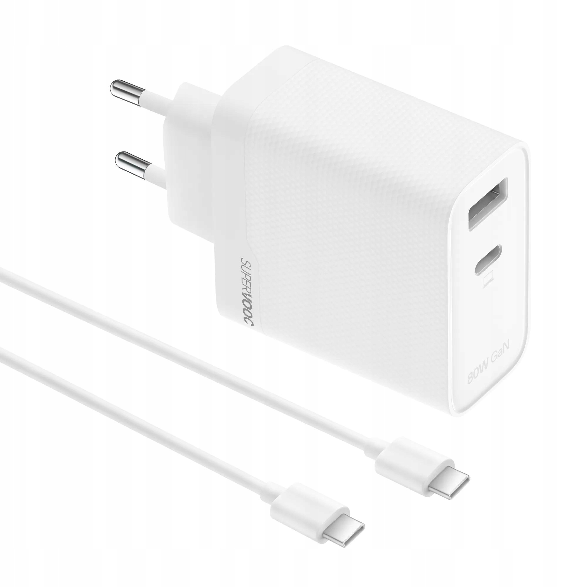 Ładowarka sieciowa realme Supervooc 80W Dual Port Gan kabel Usb-c