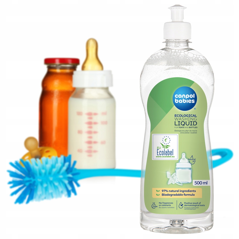 Płyn do mycia butelek i smoczków Canpol ekologiczny hipoalergiczny 500 ml
