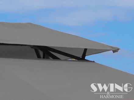 PAWILON OGRODOWY 3X4 NAMIOT OGRODOWY OŚWIETLENIE LED ZASŁONY ANTRACYT Długość 4 m