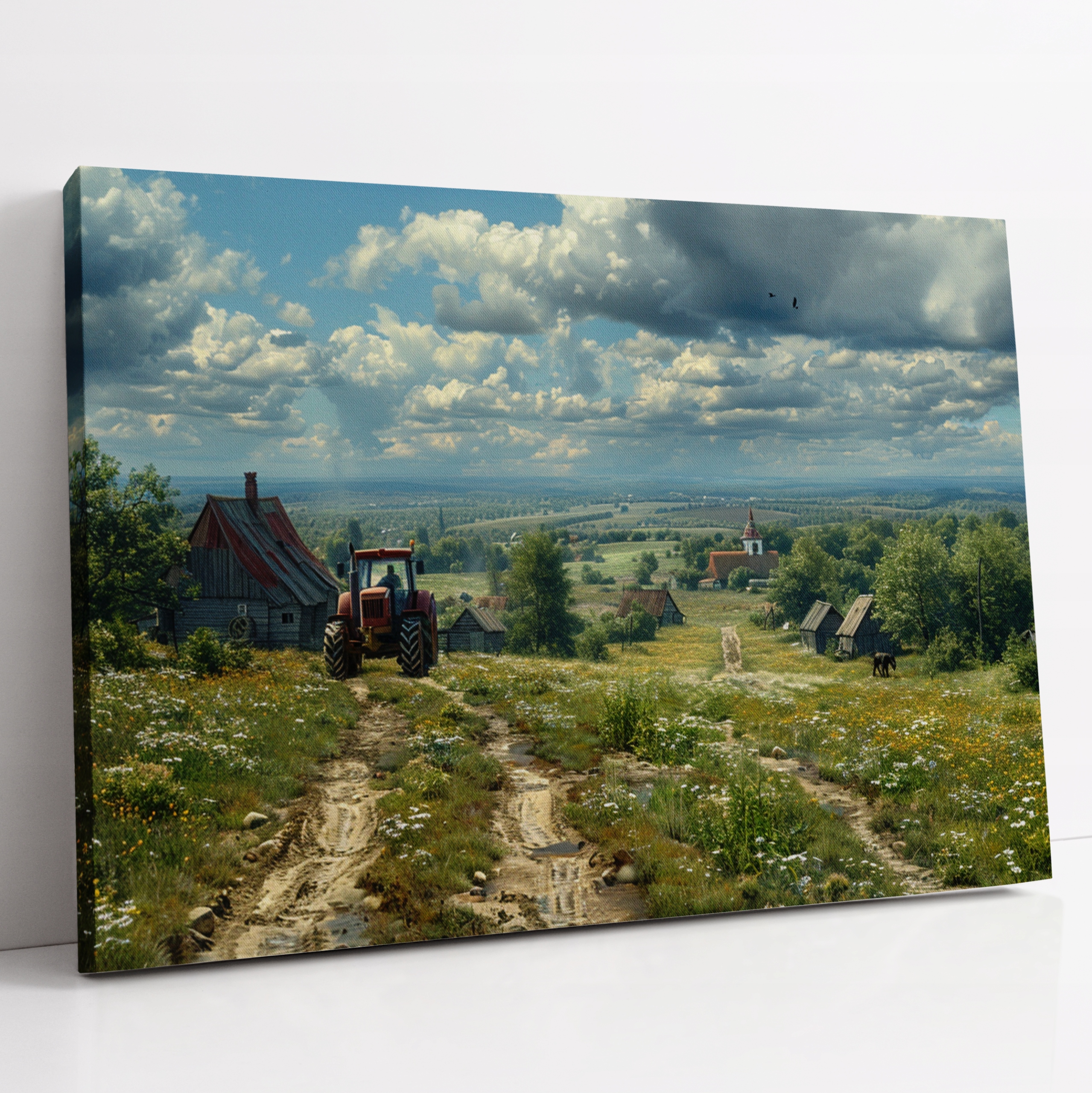 Obraz na plátně Jarní den na Polské venkově v kuchyňském pokoji 100x70