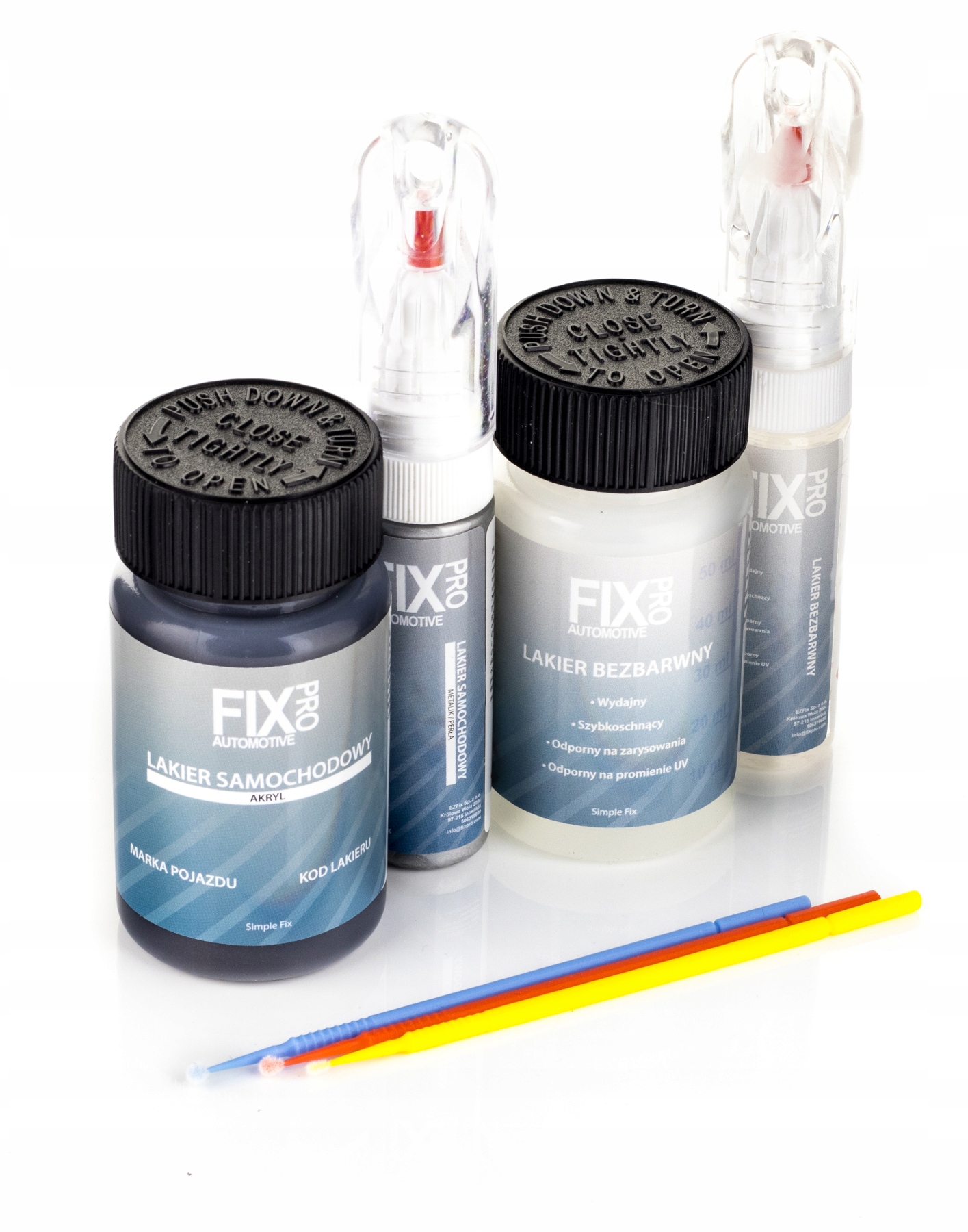 LAKIER ZAPRAWKA BEZBARWNY CHEVROLET 679F + BUTELECZKI 50ml