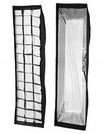 Profesjonalny softbox 40x180cm siatka grid
