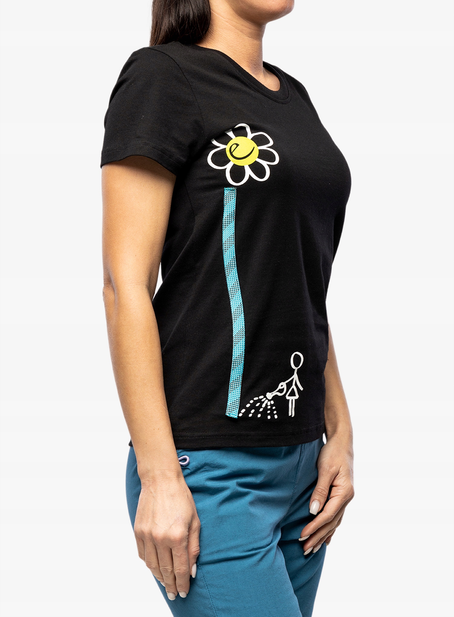 Dámské bavlněné tričko Edelrid Wo Rope T-Shirt II flower S
