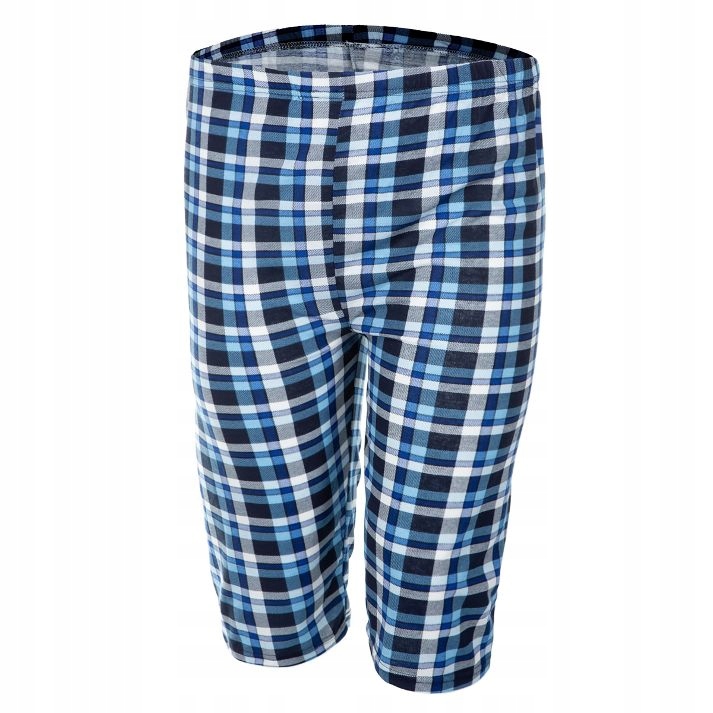 Piżama męska L bermudy krata krótki rękaw Rozmiar L