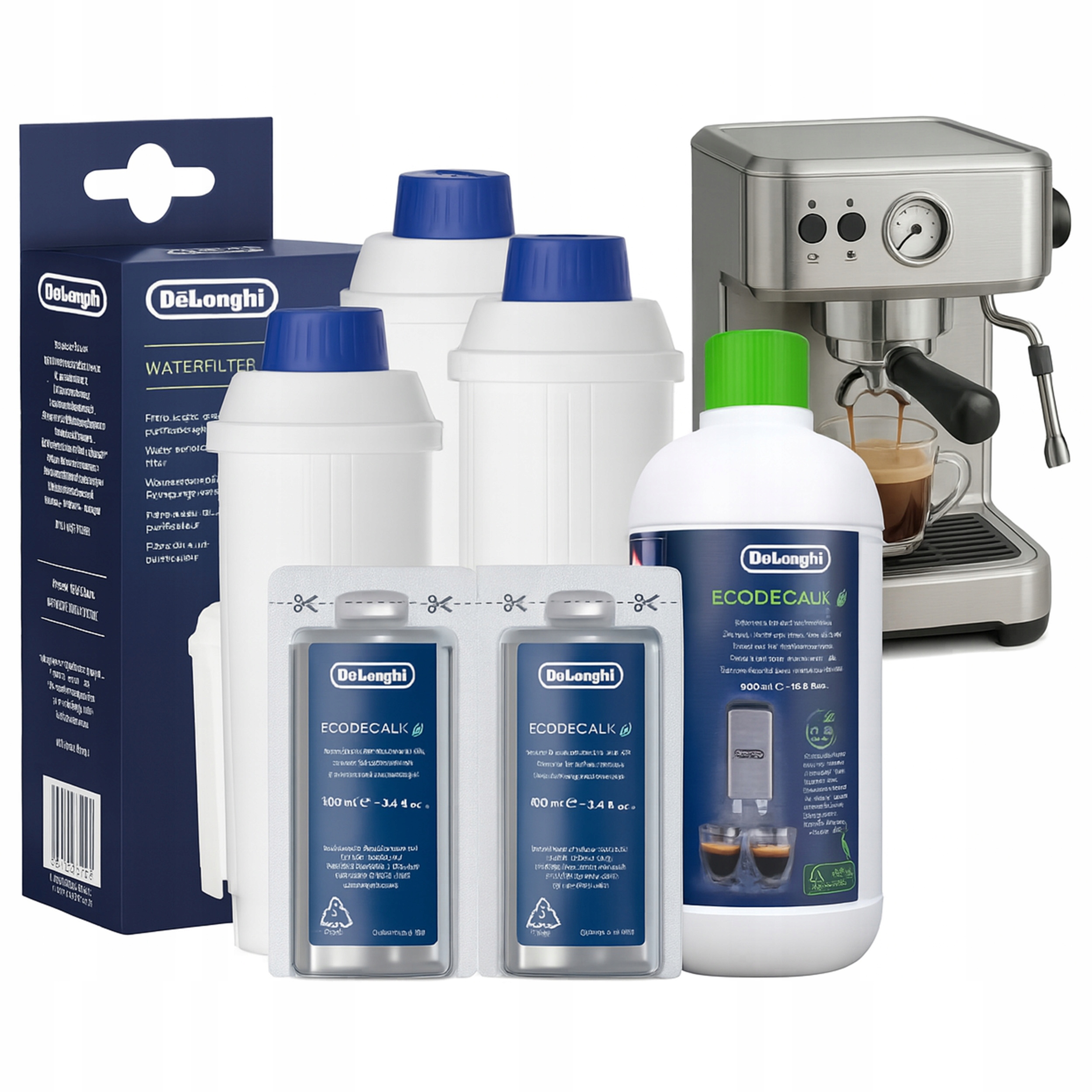 Sada pro De Longhi Filtr na vodu Odvápňovač vody Odvápňovač 3 Ks