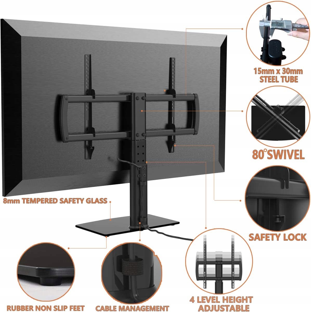 Uchwyt na telewizor HEMUDU HT04B-002 stojak stand Kod producenta HT04B-002