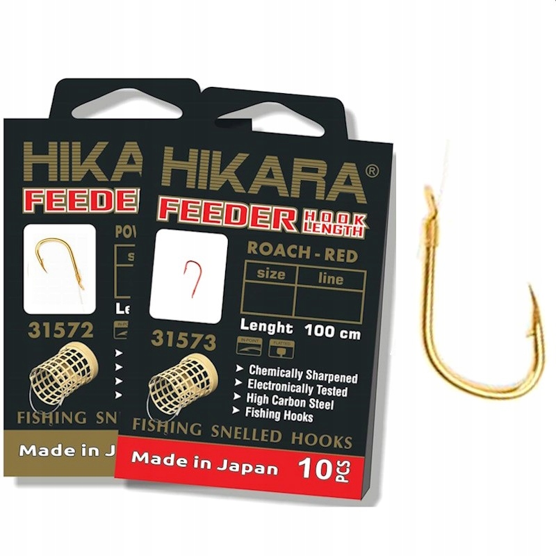 Gotowe Przypony Traper Hikara Power Corn Feeder Gold Nr 8 0.20mm 100cm 10x