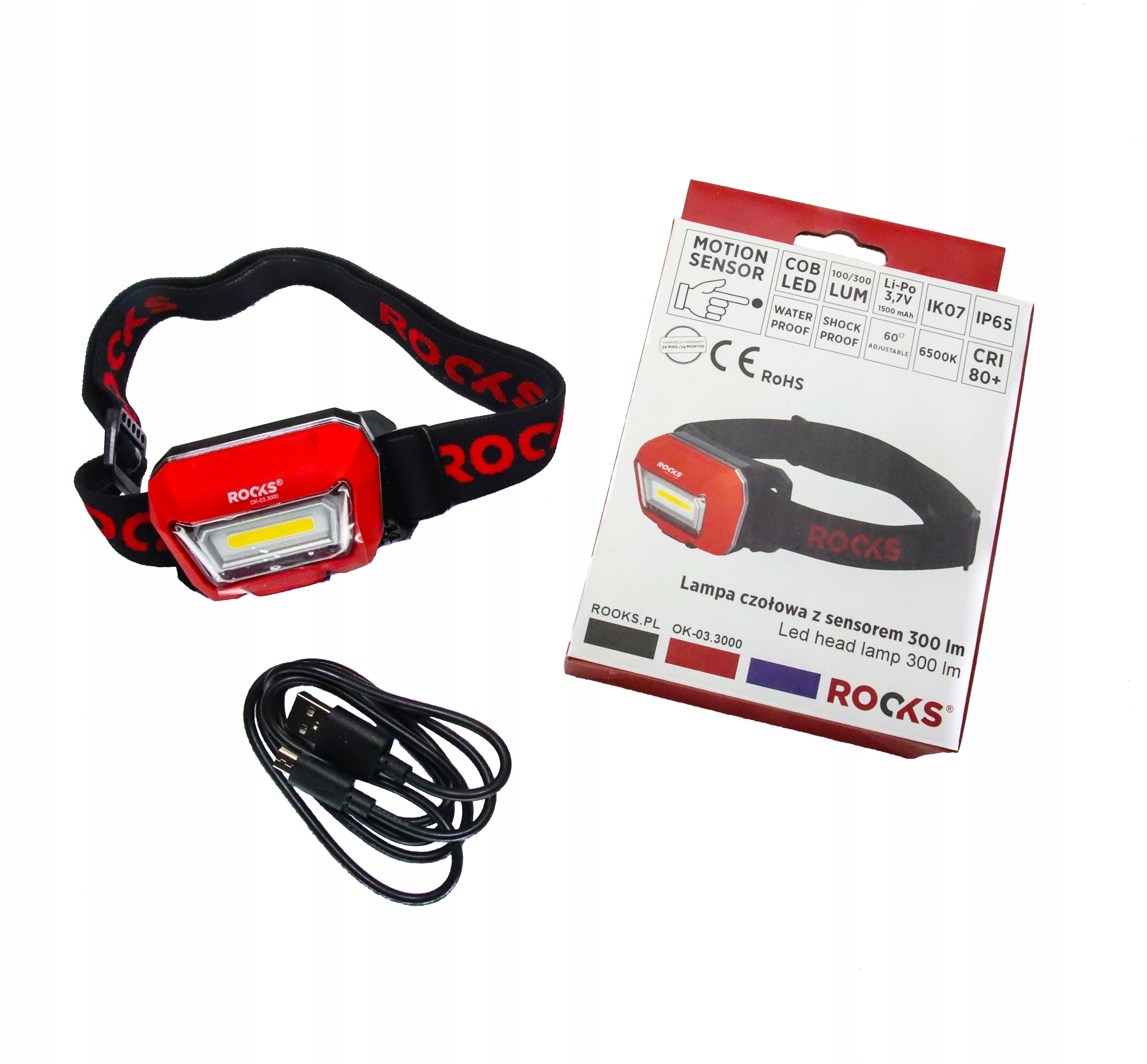 Lampa Czołówka Led Z Sensorem Ruchu 300 Lm EAN (GTIN) 5906190907240