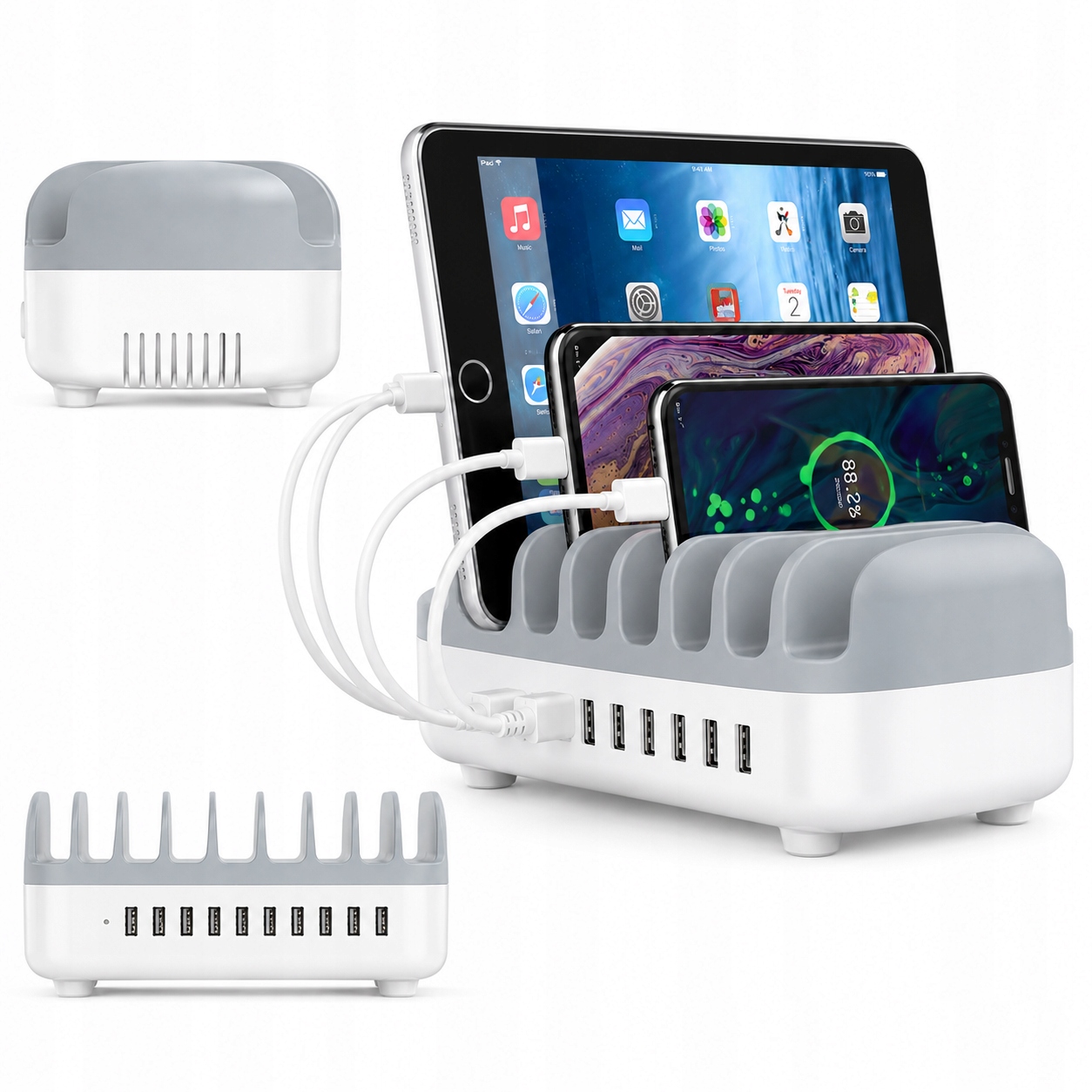 Nabíjacia Stanica Pre Telefóny Tabletov Výkonná 10v1 120W Usb-a 2.4A Orico