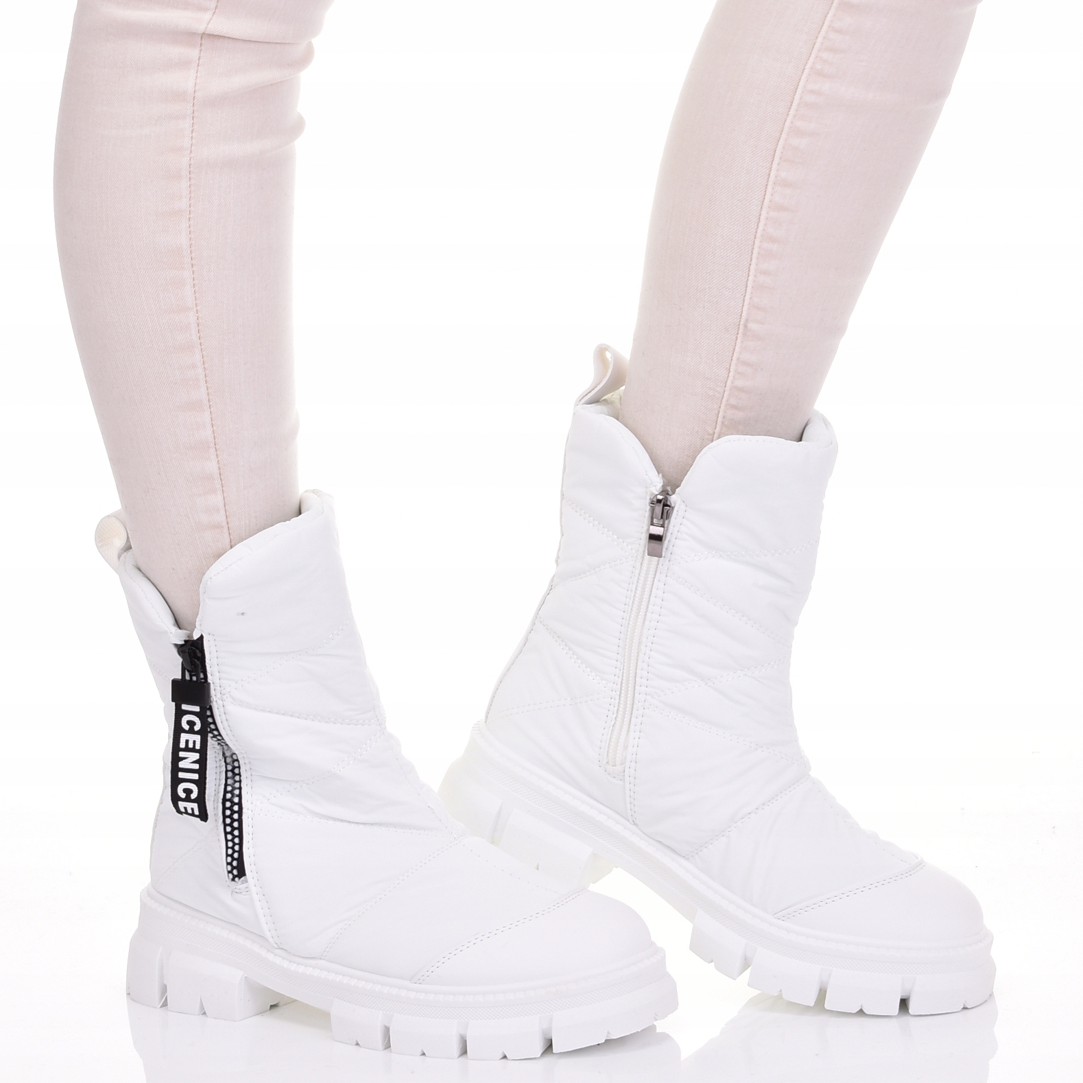 DAMSKIE ŚNIEGOWCE OCIEPLANE BUTY ZIMOWE Z FUTERKIEM BARDZO CIEPŁE Oryginalne opakowanie producenta pudełko