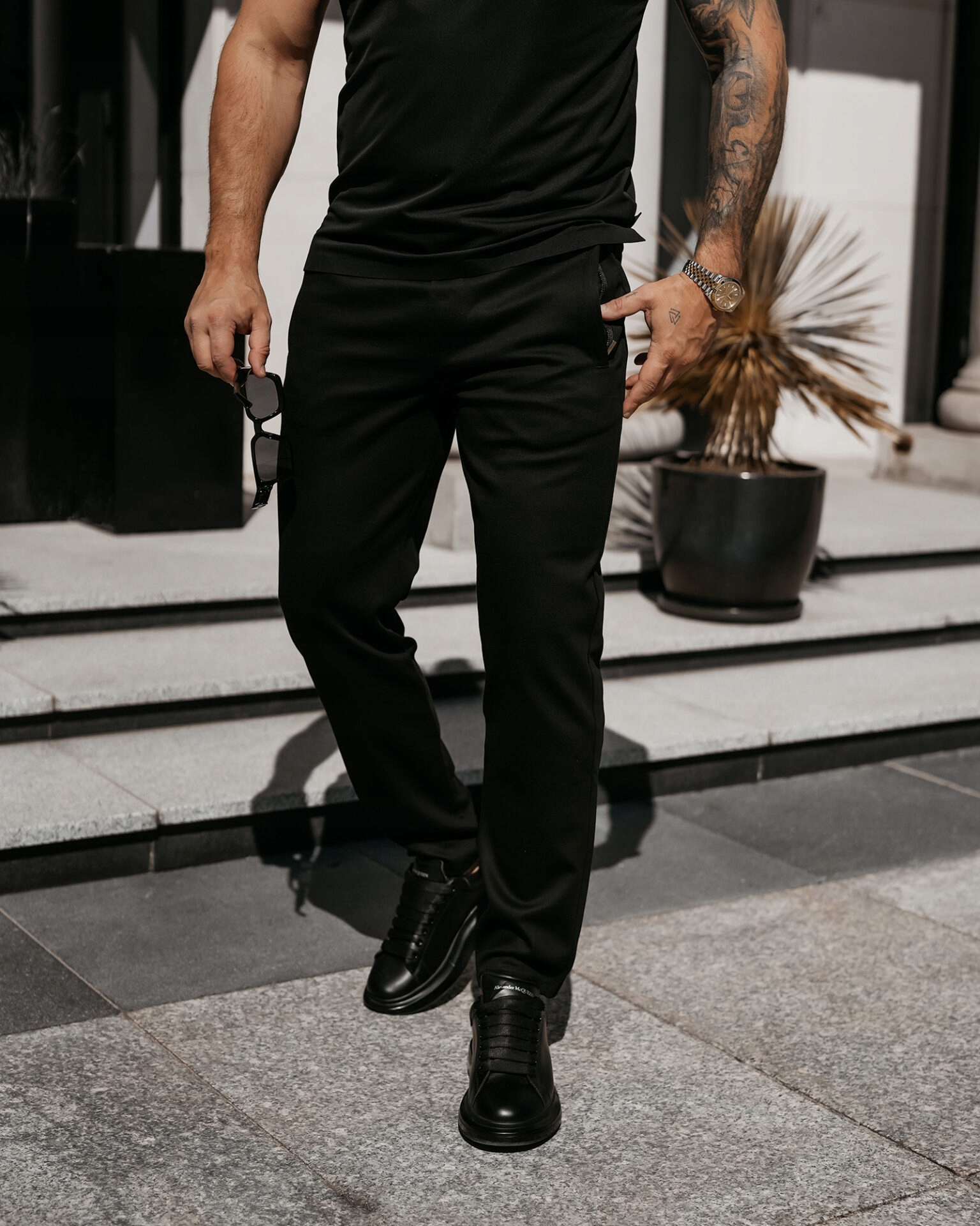 Pánské kalhoty Olavoga Luon černé 30