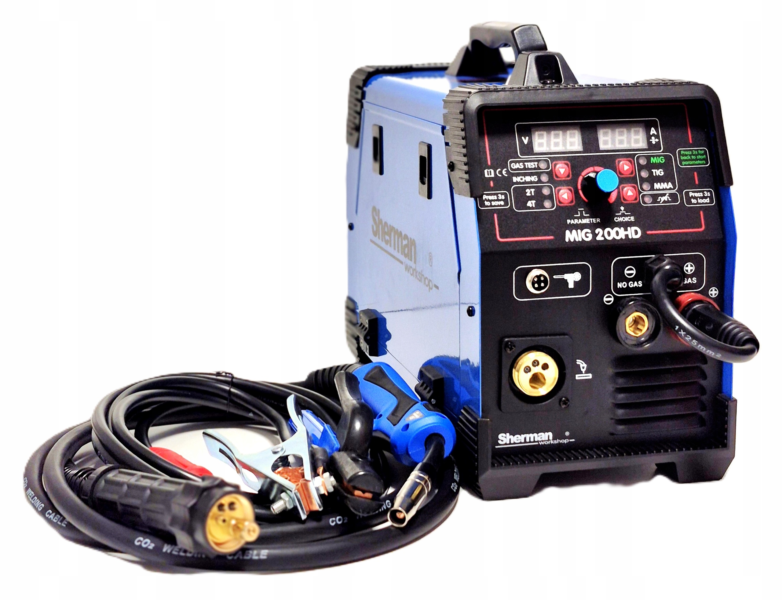 Półautomat Spawalniczy Spawarka Sherman Mig 200 Hd Mma Tig 200A 230V 3W1