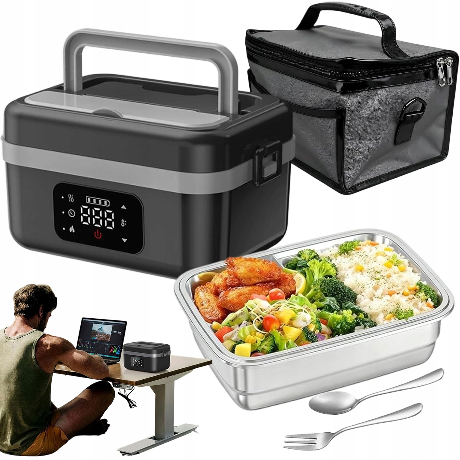 1L Elektrický Obědový Box Vyhřívaný, Rychlé Předehřívání Termotaška