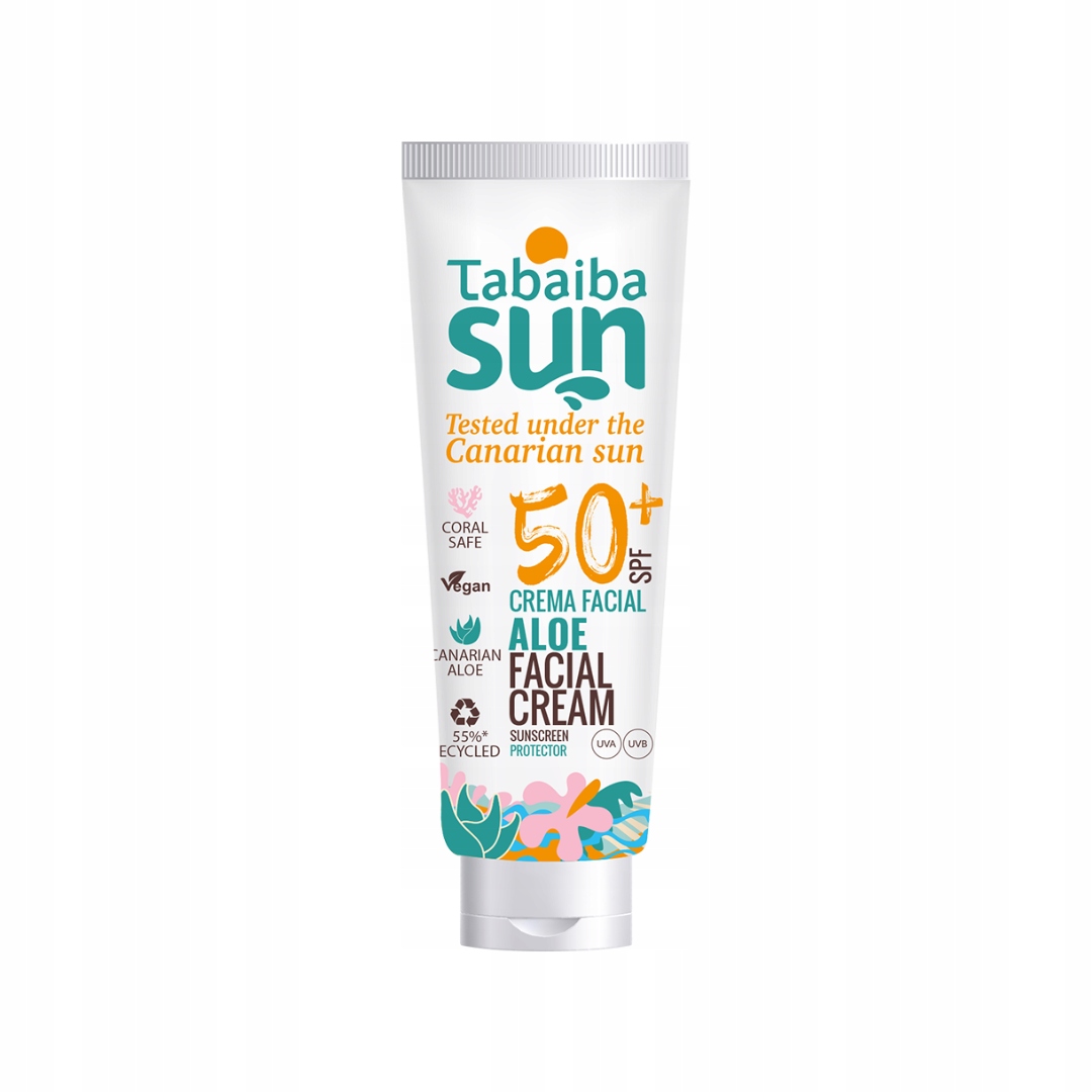 Tabaiba Sun Aloe Krém na Obličej 50ml Spf 50+ Oficiální Obchod Tabaibaloe