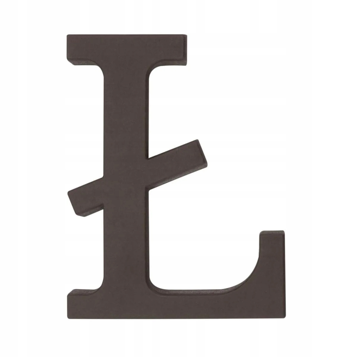 Litera oznaczenie na dom "Ł" brązowa