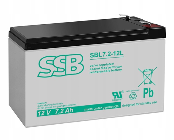 

Akumulator Ssb Sbl 7,2-12L Agm 7,2Ah 12V 10-12 lat