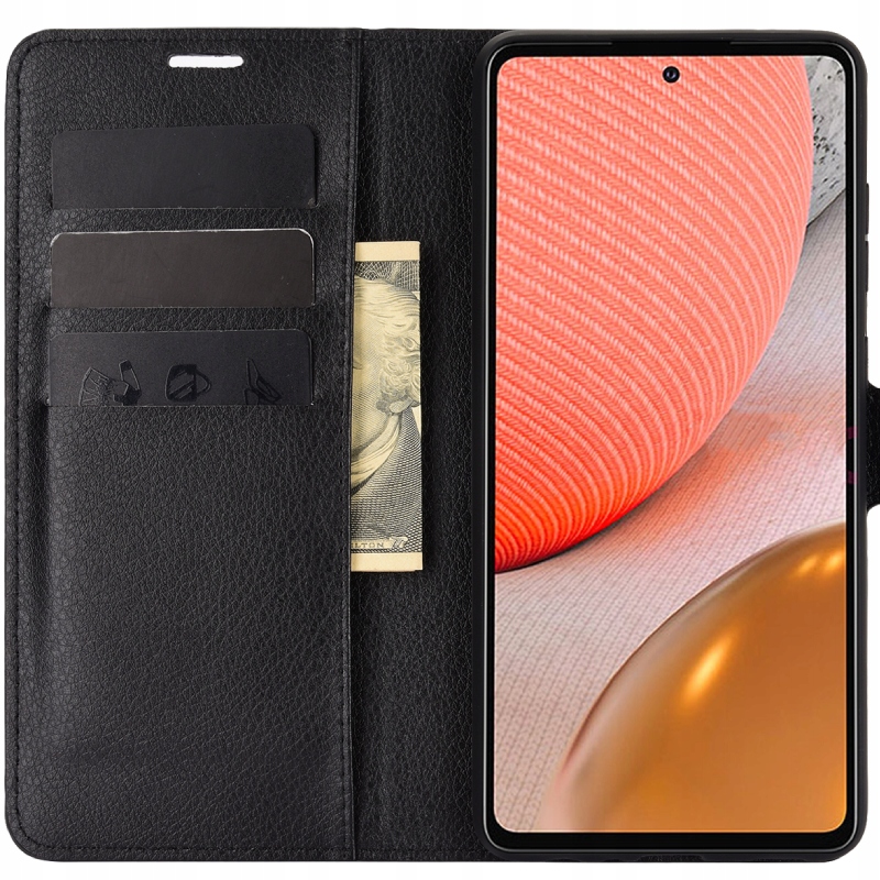 

Etui Z Klapką Portfel Litchi Do Galaxy A72 5G