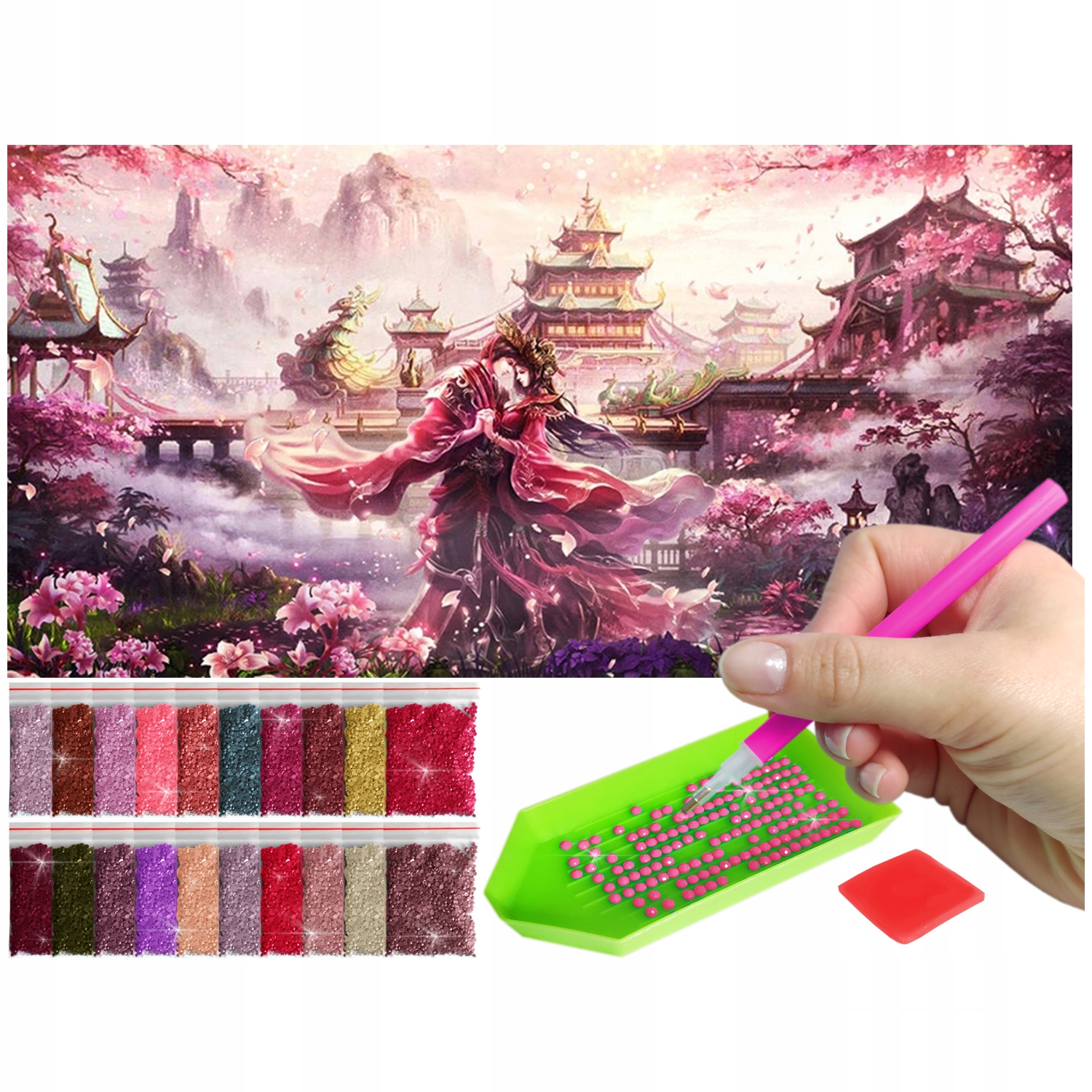 Výšivka Diamond Painting 5D B.duží 40x80cm