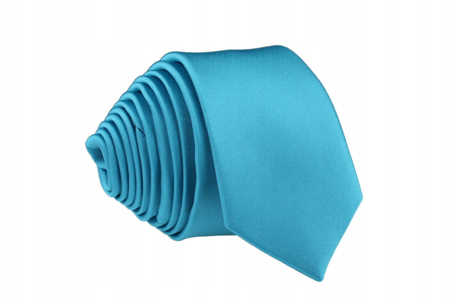 KRAWAT WĄSKI MĘSKI CIENKI SLIM ŚLEDŹ 5cm TURKUSOWY Marka Tissino