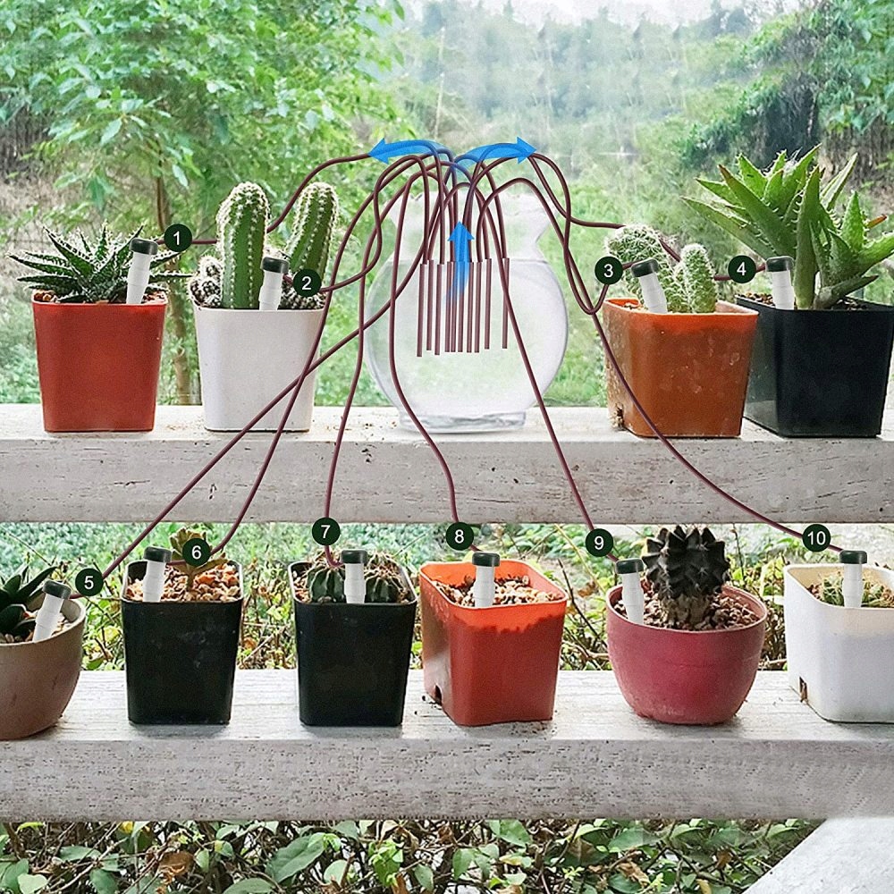 NAWADNIANIA AUTOMATYCZNY SYSTEM DO KWIATÓW ROŚLIN DONICZEK BALKON 10X Marka Bedee