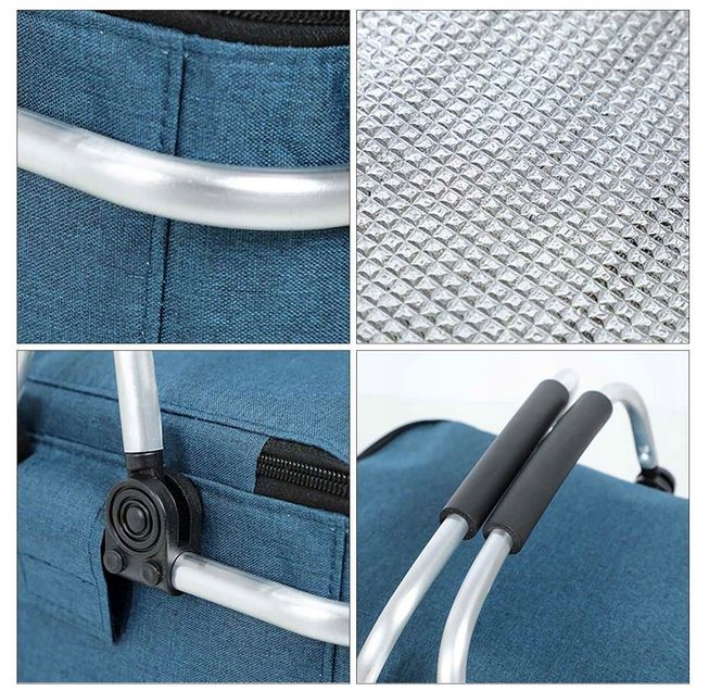 KOSZ PIKNIKOWY składany NA ZAKUPY TORBA TERMICZNA Model TORBA TERMICZNA