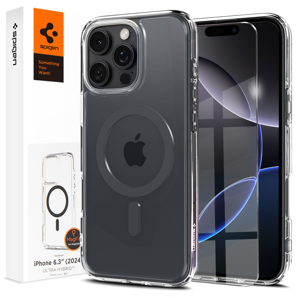 Pouzdro Spigen Sklo pro iPhone 16 Pro, Ultra Hybrid Mag, pouzdro pro MagSafe